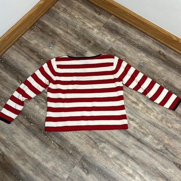 Norton Studio Petite Star and Stripes Sweater Red White Blue Women’s Size PL - Picture 13 of 14